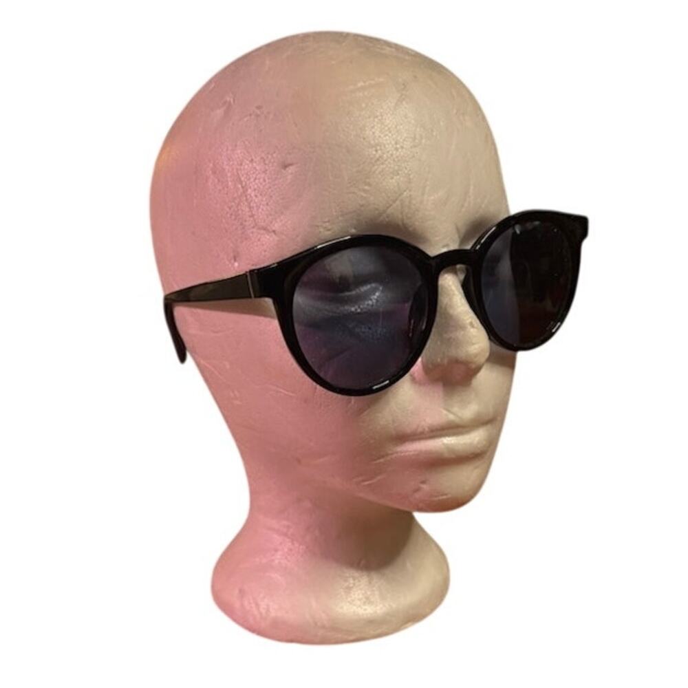 Frye & Co Womens Sunglasses Black Round Oversized Fashion Shades UV Protection